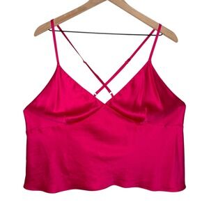 Balletcore Open Back Wrap Top Victoria's Secret Hot Pink Barbiecore Plus Size